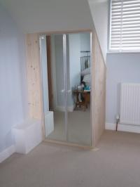 PINE MIRRORED WARDROBES