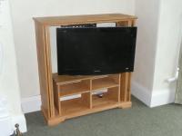 PINE BIFOLD TV CABINET