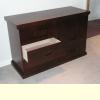 WALNUT WARDROBE AND CHEST OF DRAWERS