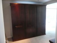 WALNUT WARDROBE AND CHEST OF DRAWERS