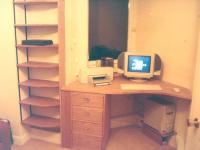 CURVED FRONT OAK DESK